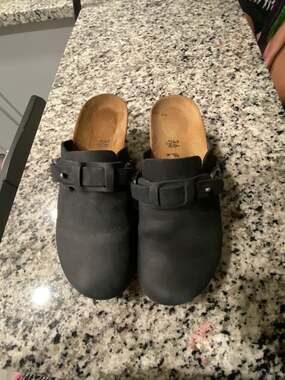 Papillio by Birkenstock Dana Black Wedge Clogs